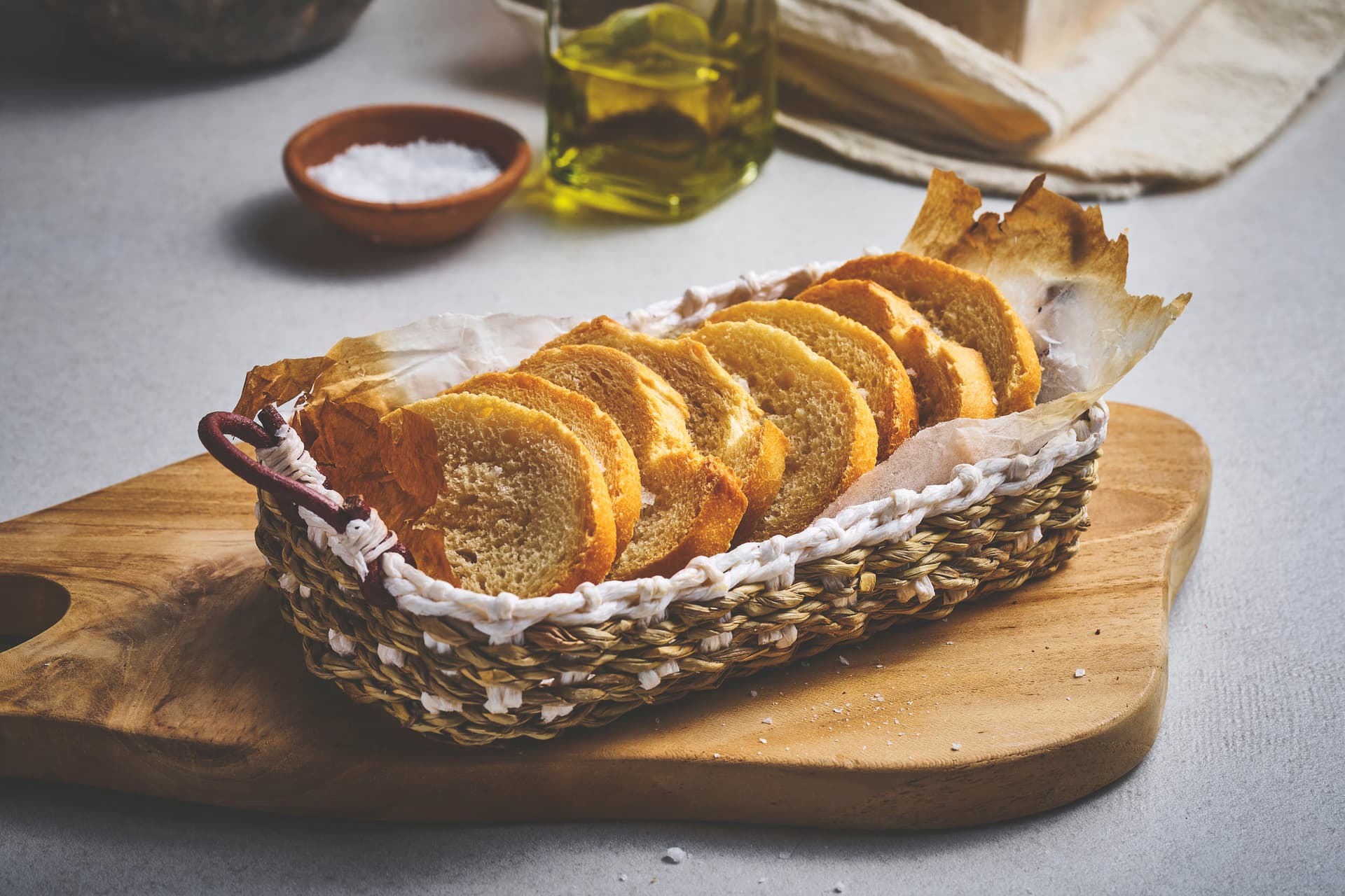 Crostini with Sourdough Baguette