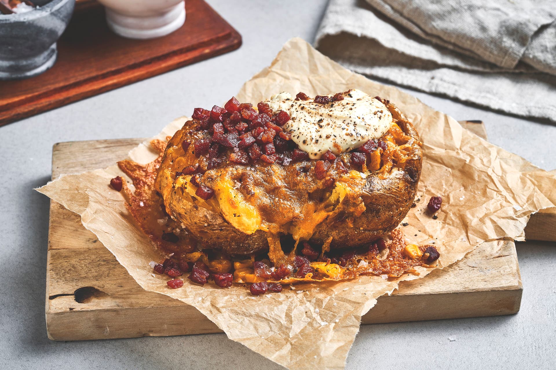 Loaded Baked Potato in Air Fryer