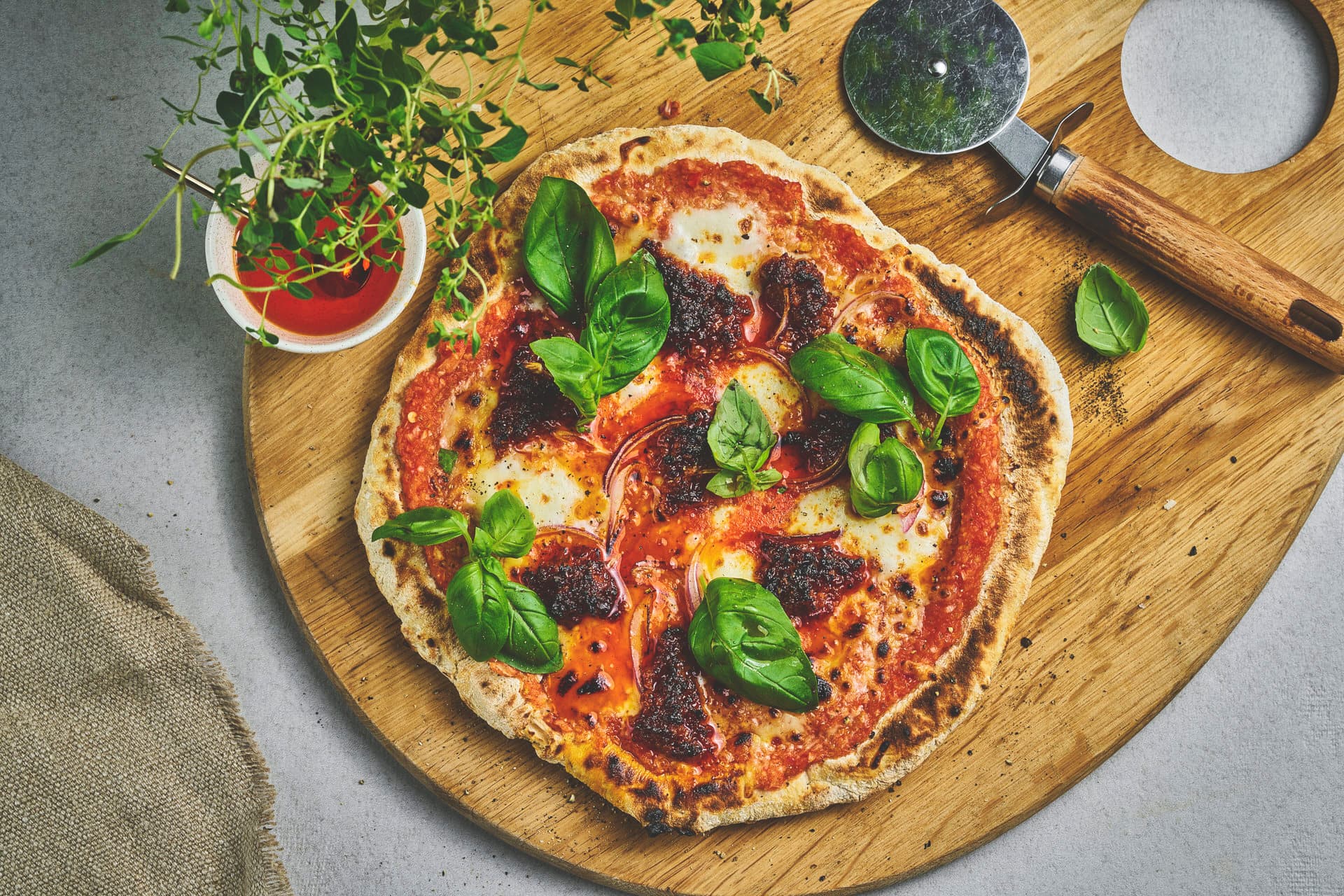 Pizza med nduja