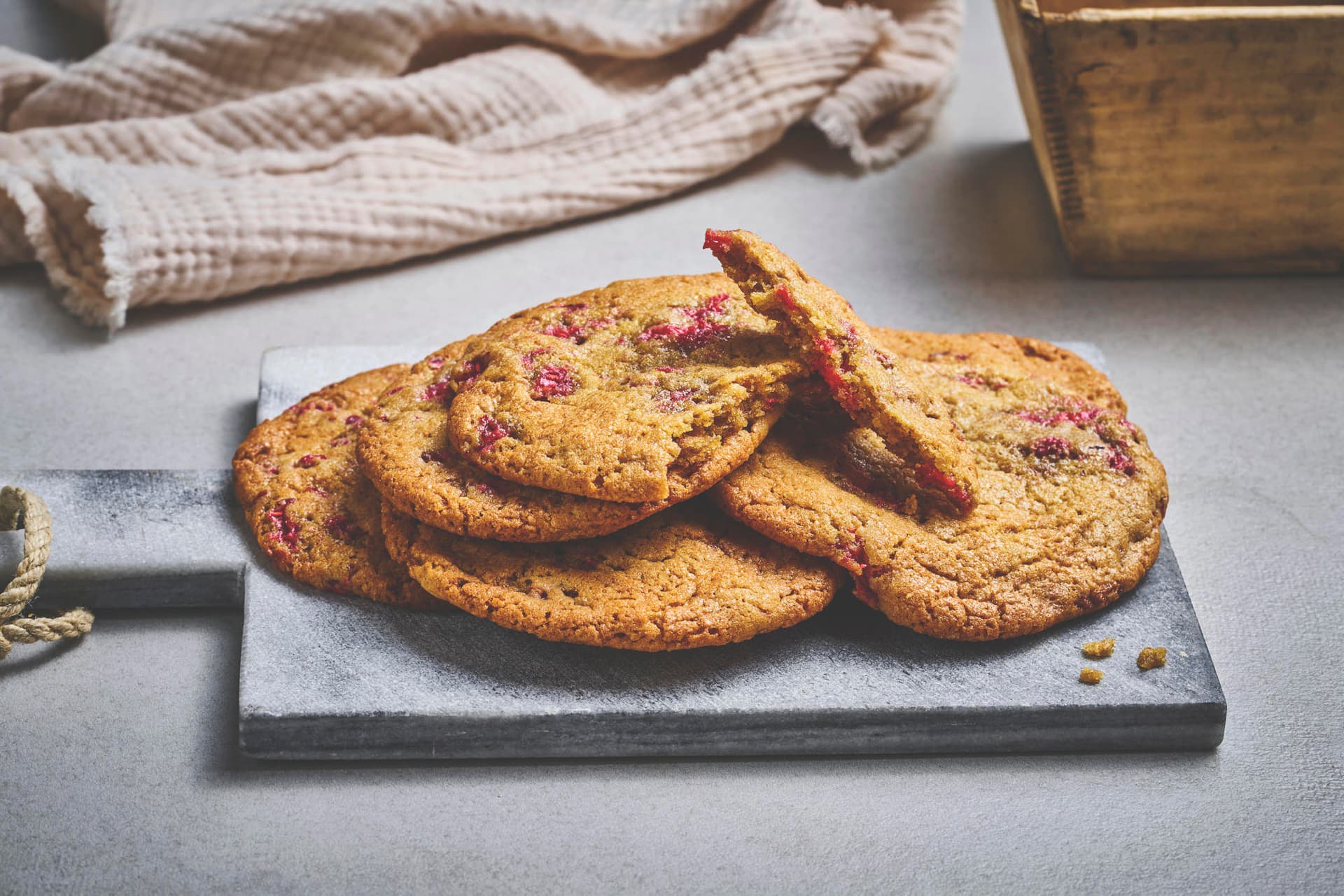 Bringebærcookies