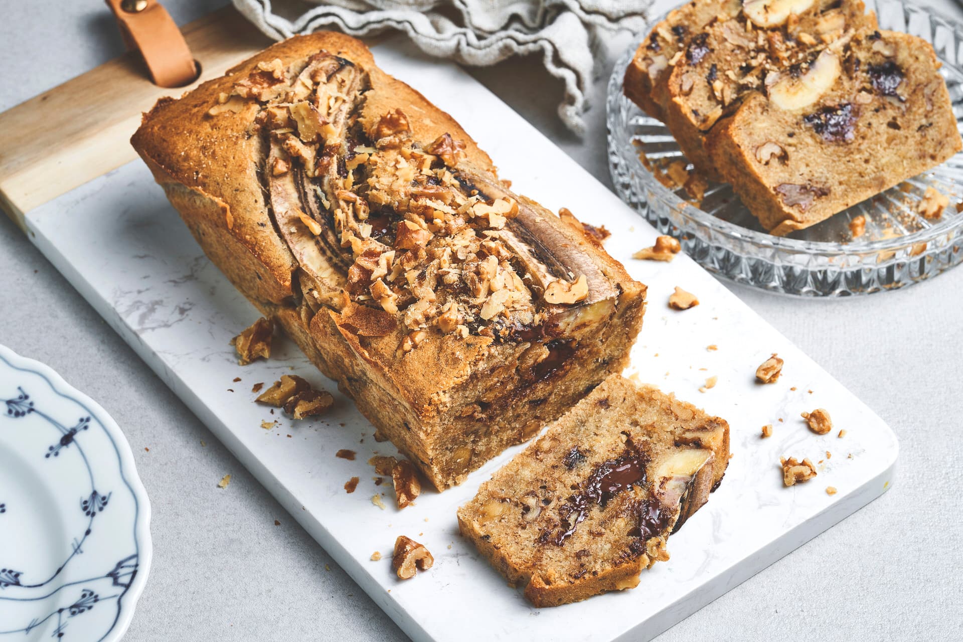 Banana Bread with Chocolate and Walnuts