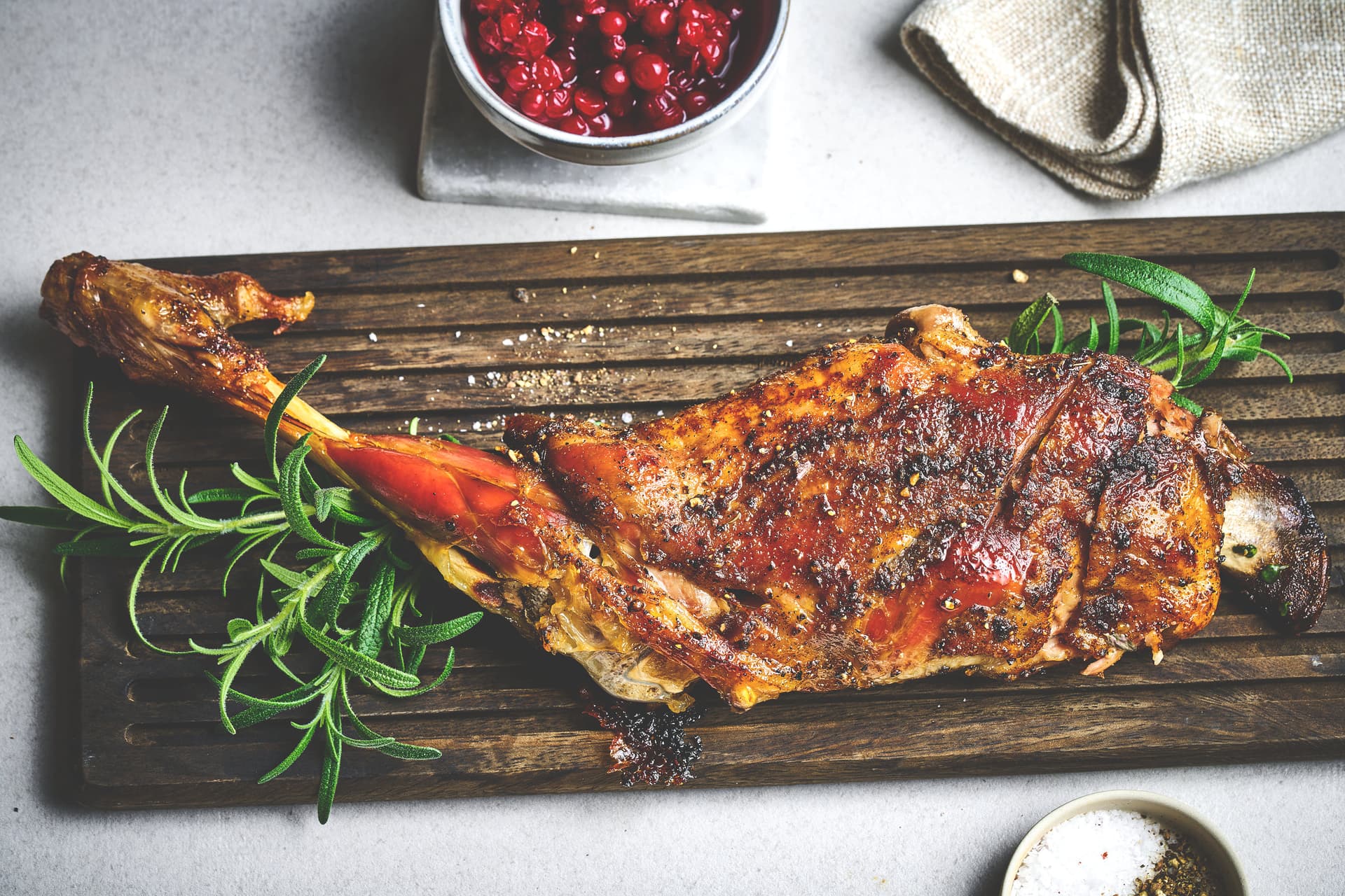 Slow Roasted Leg of Kid Goat