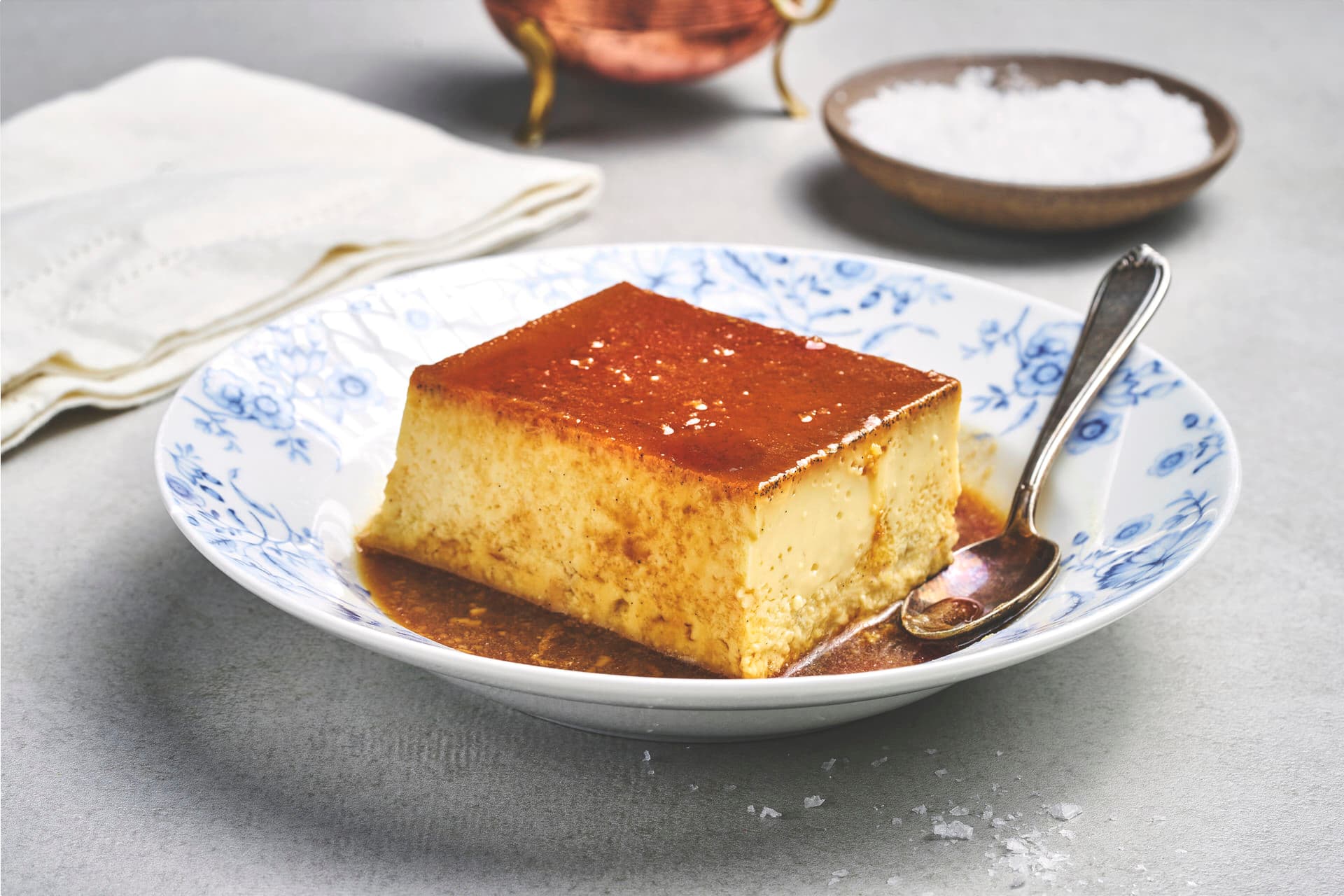 Norwegian Caramel Pudding with Salted Caramel
