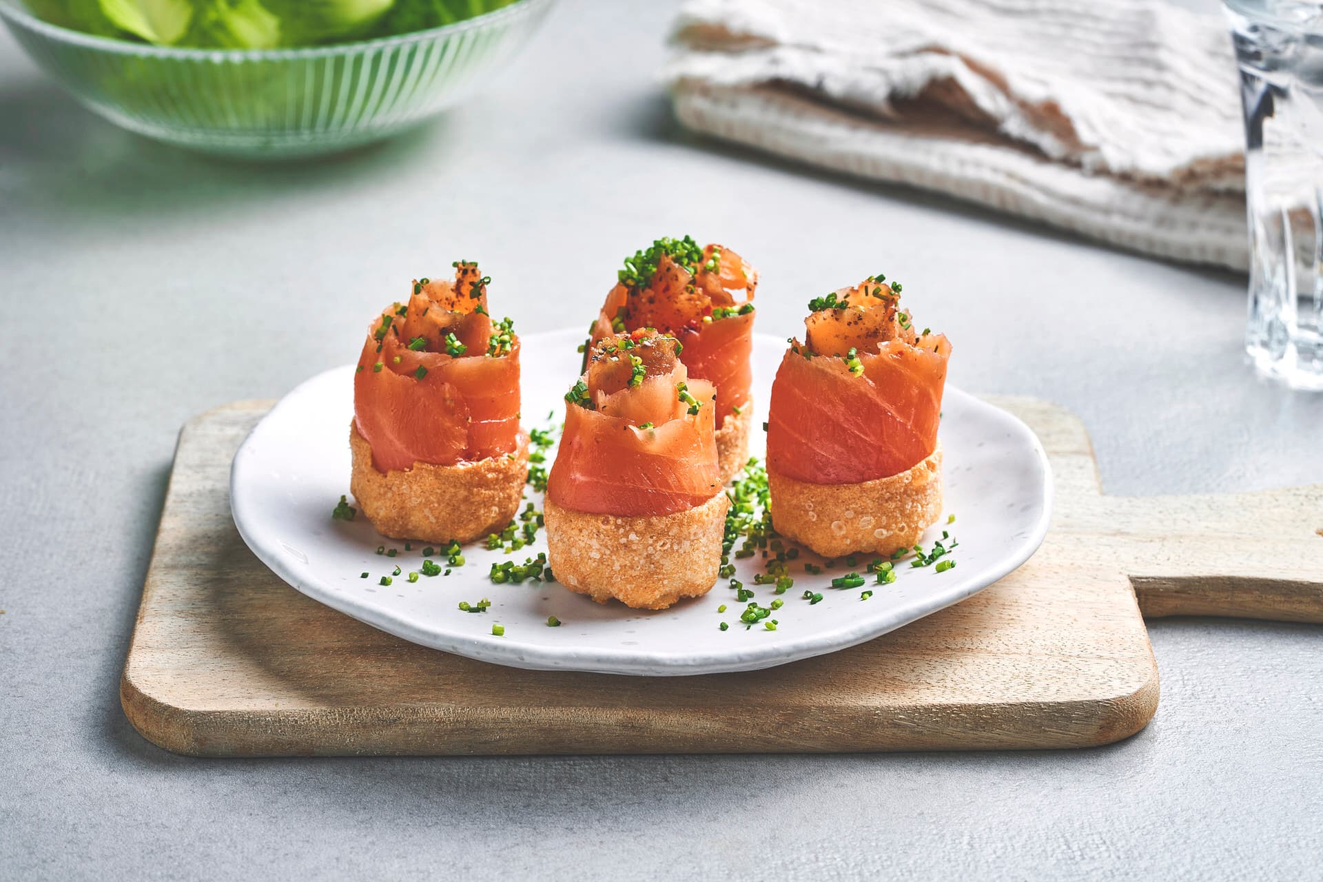 Croustades with Smoked Salmon
