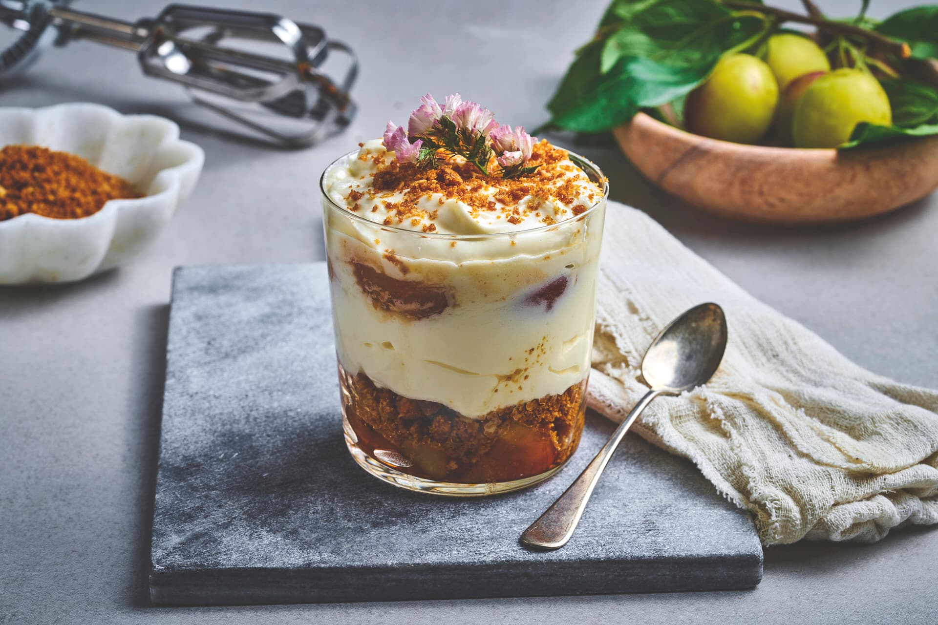 Layered Plum Dessert