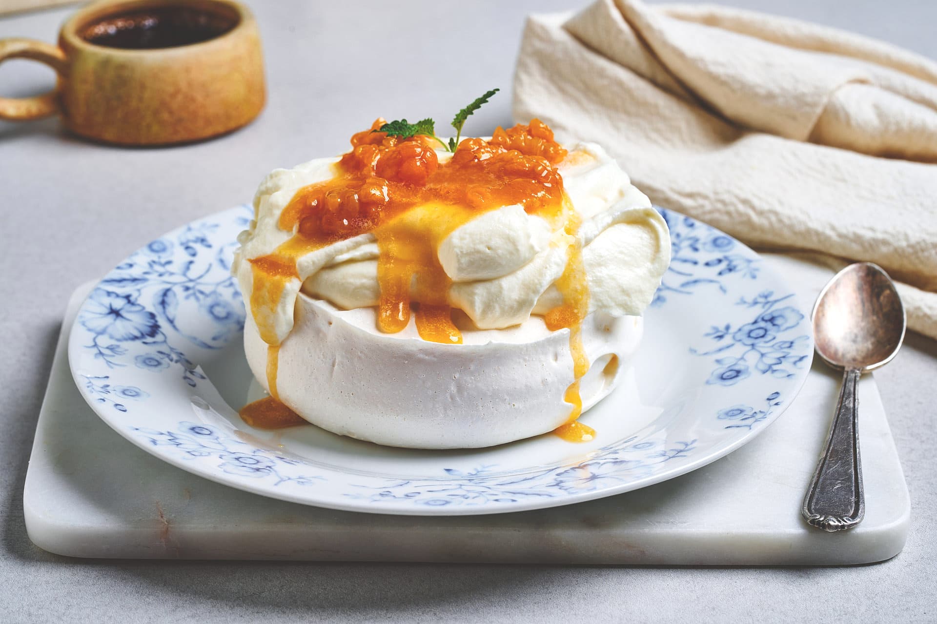 Small Pavlovas with Cloudberry Cream