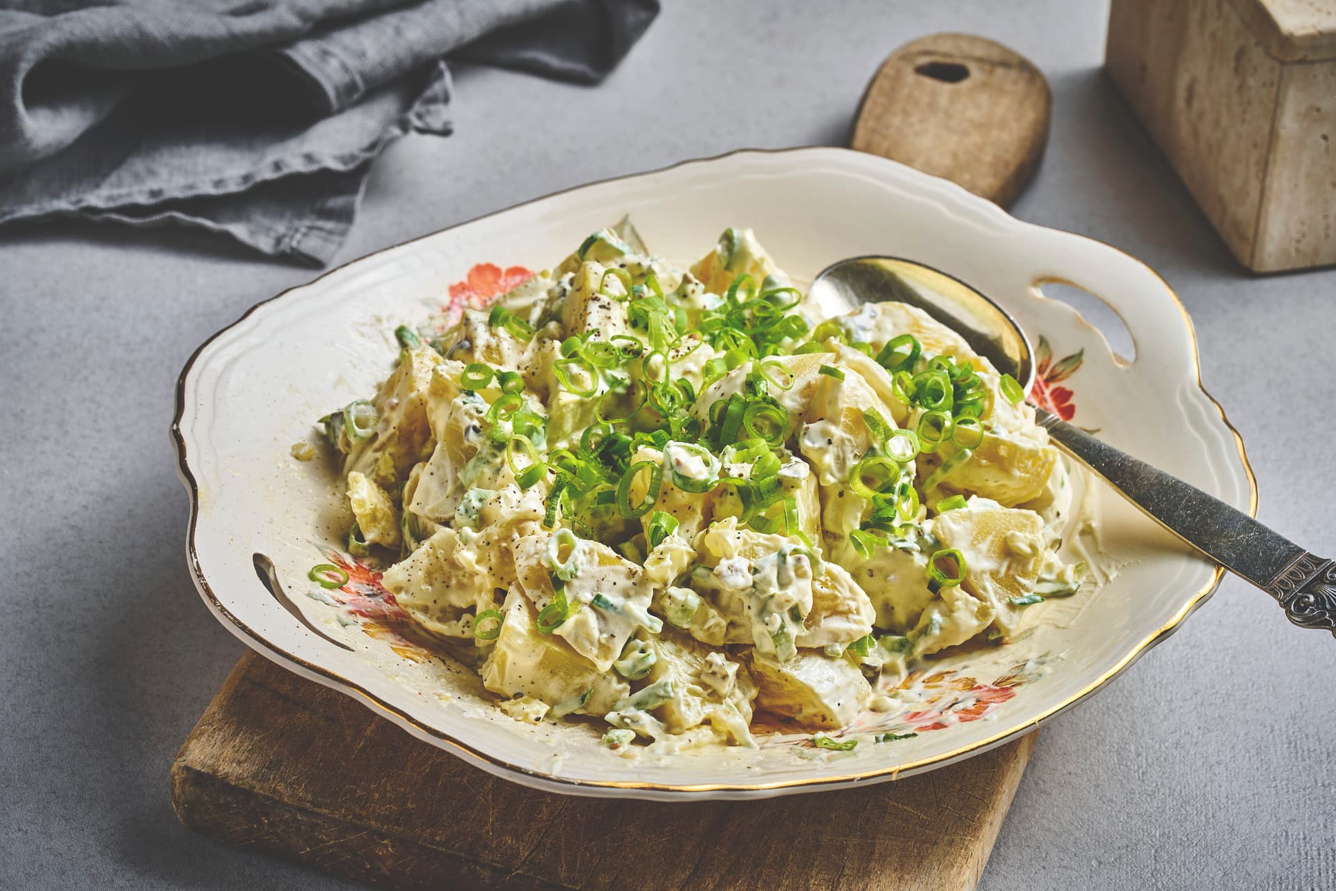 Creamy Potato Salad with Sour Cream and Mayonnaise