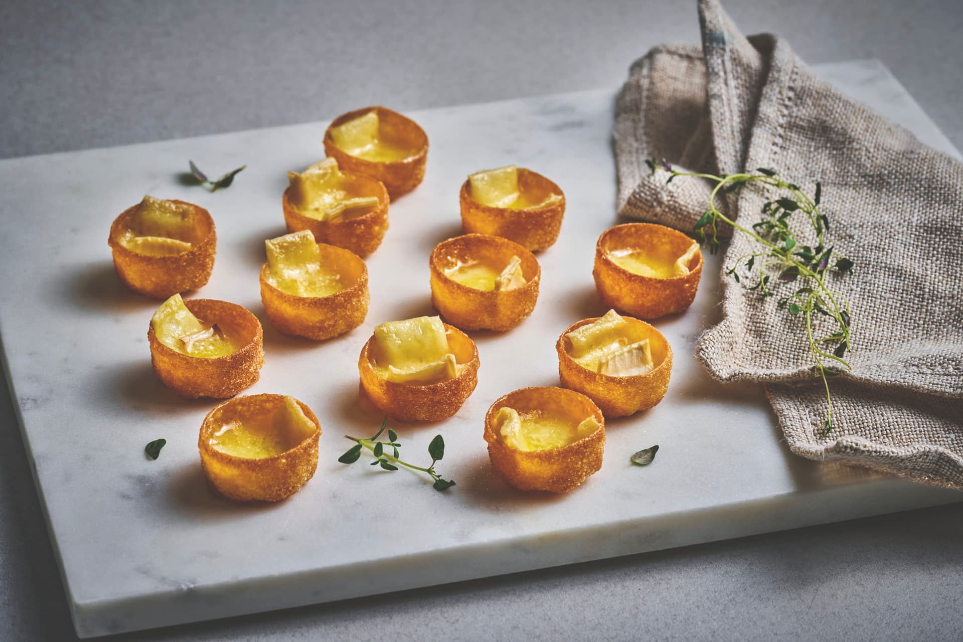 Baked Tartlet Shells with Brie