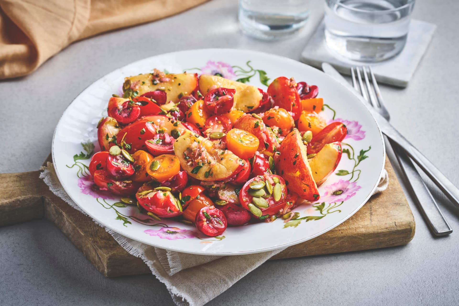 Peach and Tomato Salad